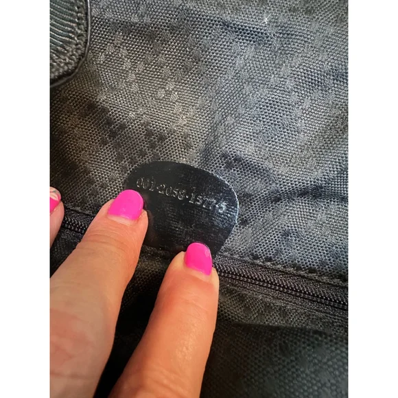 Gucci Black Nylon & Patent Leather Shoulder Bag w/ Bamboo Handle - Picture 16 of 16